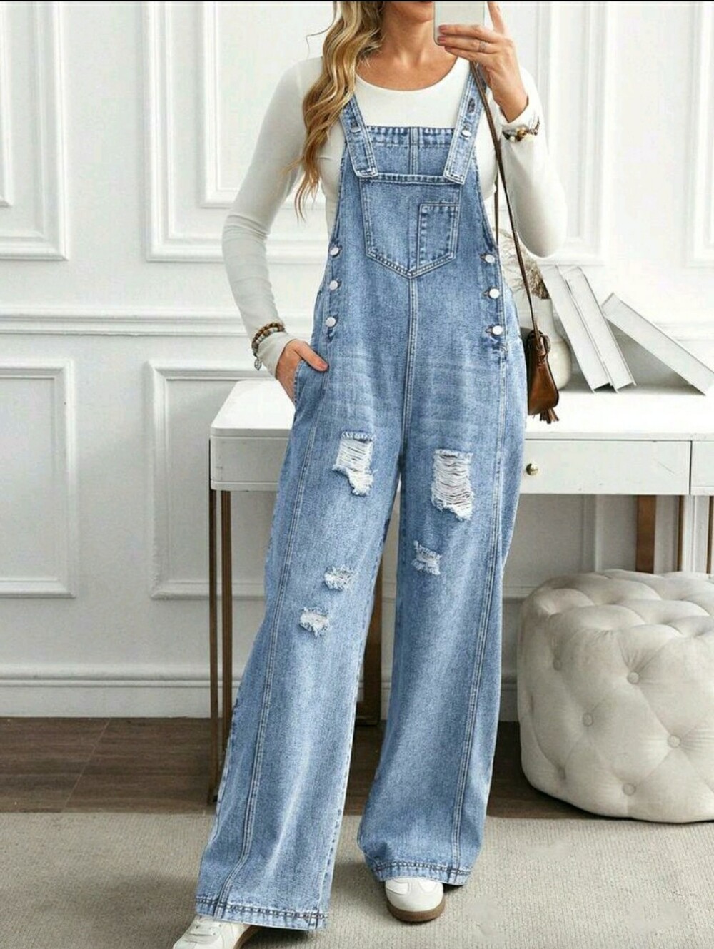 EMERY ROSE Plus Size Denim Overalls 14 (1XL)